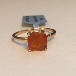 FIRE OPAL & GOLD RING